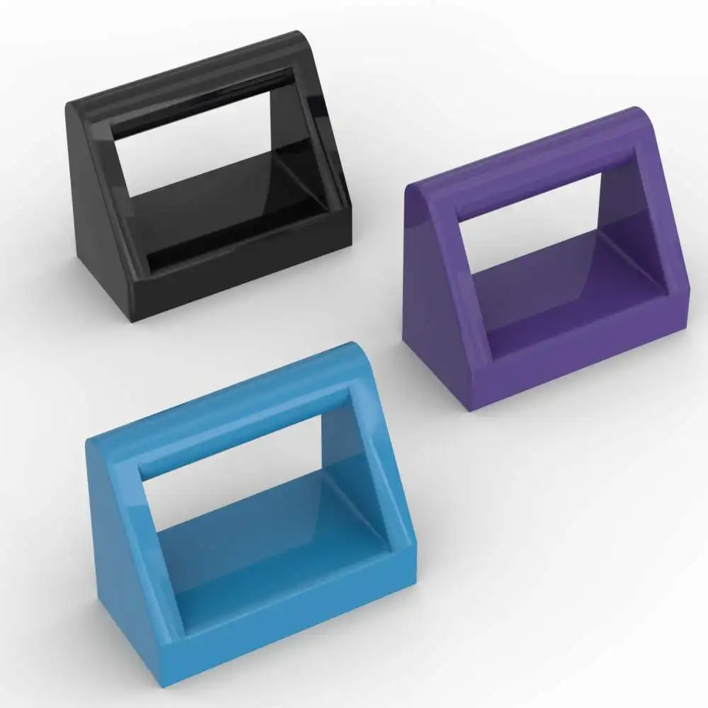 MOC 10PCS 2432  1x2 With Bar Handle Bricks Modified Stacking Replaceable Building Block Diverting Toys Adults Boys Holiday Gifts