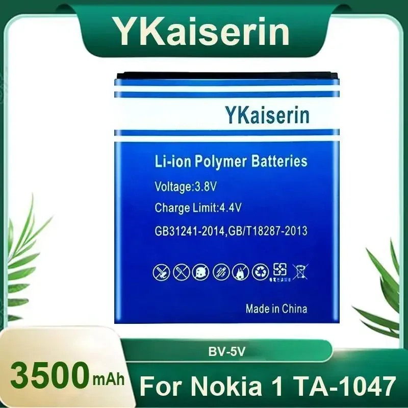 

YKaiserin BV-5V 3500mAh Battery for Nokia 1 Nokia1 TA-1047 BV 5V Bv5v High Quality Batteria + Tracking Number Warranty 2 Years