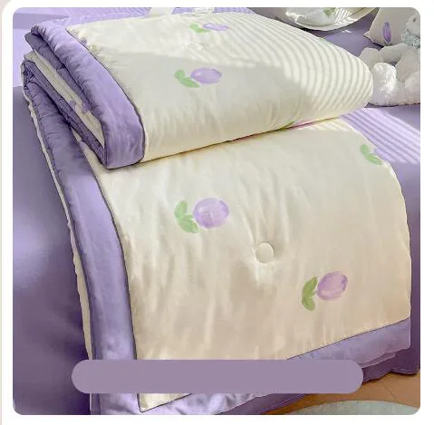 Cotton Air-Conditioning Quilt Cover, Soft Washing, Double Side Printed, Adult and Child, Washable Bed, Home Use, FM455, New