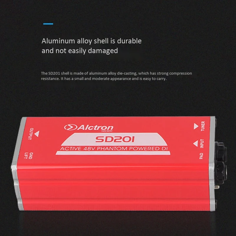 A42Z-Alctron SD201 Active DI Box Impedance Transformation DIBOX Professional Stage Effects Direct Connect Box