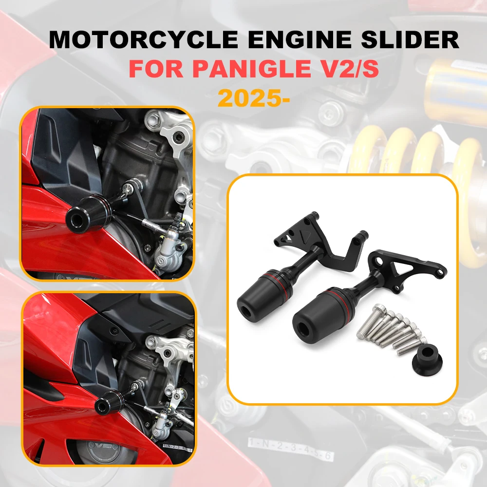 

For Ducati PANIGALE V2 S v2s 2025 2026 Fairing Guard Engine Slider Crash Pad Protector Motorcycles Body Frame Anti Fall