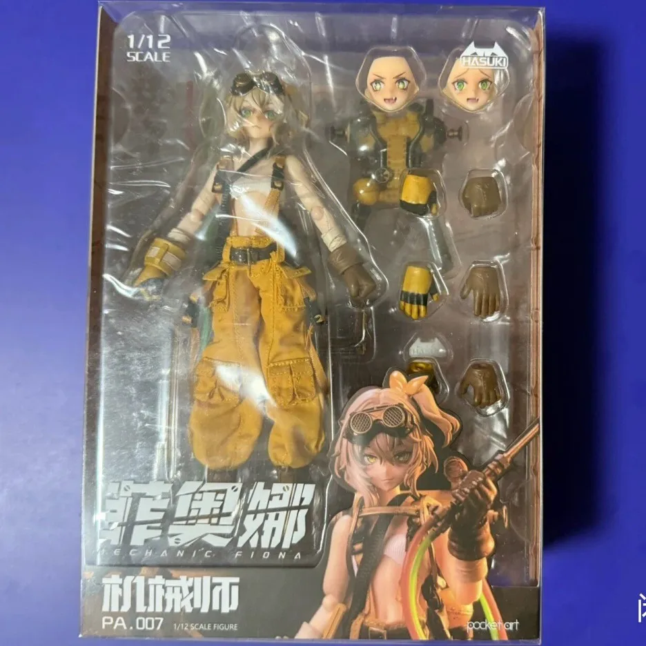 

Hasuki Pa007 Female Soldier Pocket Art Series Mechanic Fiona Full Set 6-Incesh 1/12 Scale Action Figure Collection Model Kid Toy
