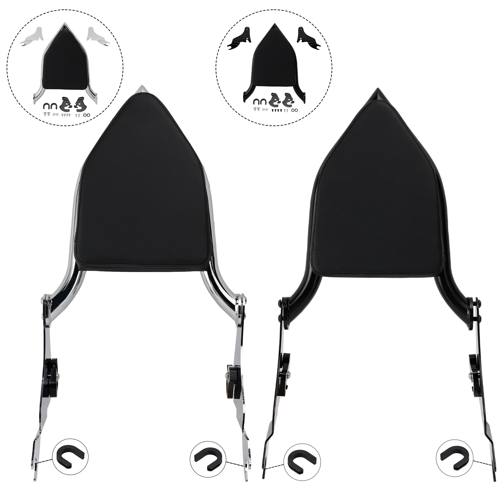 

Topteng Passenger Sissy Bar Backrest for ROAD KING 2009-2022 STREET GLIDE 2009-2024