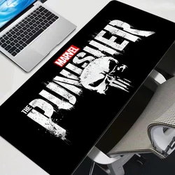 Marvel podkładka pod mysz akcesoria do gier na laptopa podkładka pod mysz duża Anime czarna Punisher Logo podkładka na biurko gracz komputerowy klawiatura dywanik dywan