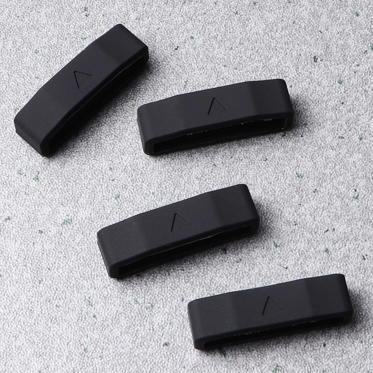 

4pcs Silicone Watch Strap Loop Bands Keeper Retaining Soft Durable Buckle Fit Comfortable Replacement