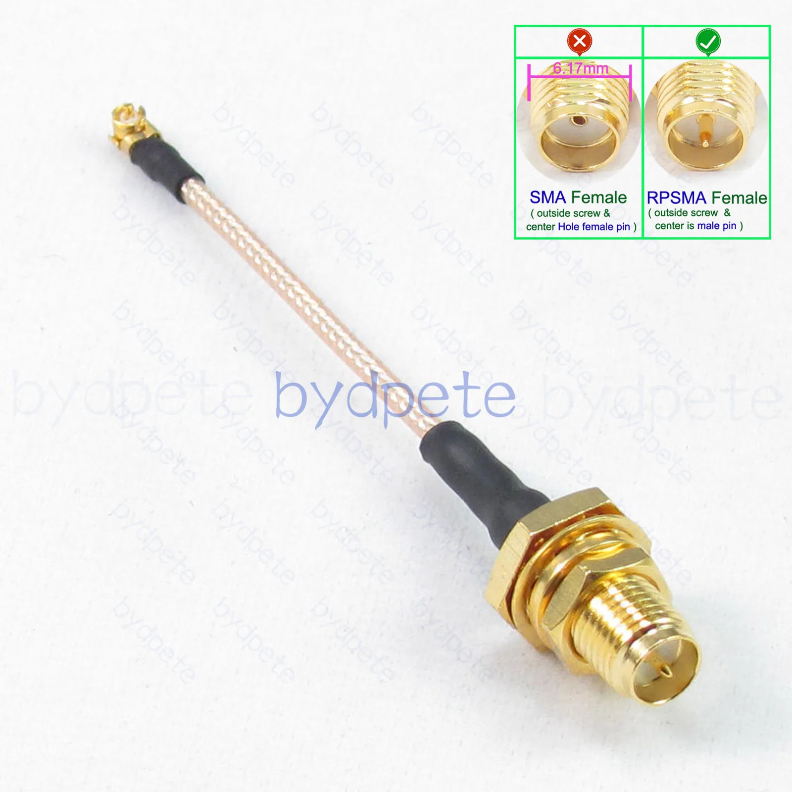 RP-SMA Female Bulkhead to MS156 MS-156 MHF SW-23 SW23 Micro RG178 Coaxial Cable Coax Kable RF 50ohm RPSMA Wifi Antenna bydpete