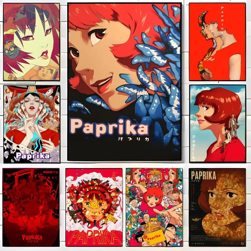 Sci-Fi Anime P-Paprika Poster Self-adhesive Art Waterproof Paper Sticker Coffee House Bar Room Wall Decor