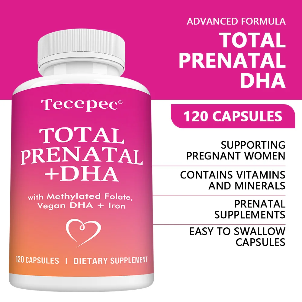 Prenatal Vitamin with DHA & Folate,Prenatal Probiotics for Pregnant Women,Pregnancy Must Haves, Iron, Vitamin D, Vitamin C, Zinc