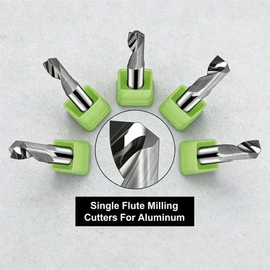 

10PCS Aluminum CNC Milling Cutter - 3A Single Flute Tungsten Carbide Bit (3.175/4/5/6/8mm) High Precision