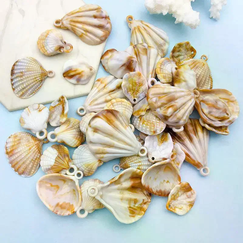 44Pcs Acrylic Sea Creature Conch Scallop Starfish Whale Pendant Handmade DIY Bracelet Ear Keychain Jewelry Pendant Accessories