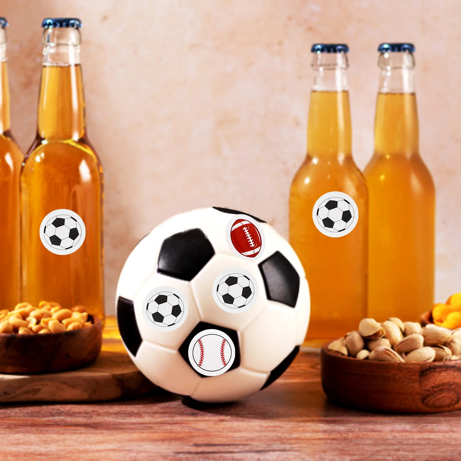 

20 Sheets Mini Ball Stickers Sports Balls Decorative Basketball Soccer Printing Wall Door Window Glass Crafting Scrapbooking