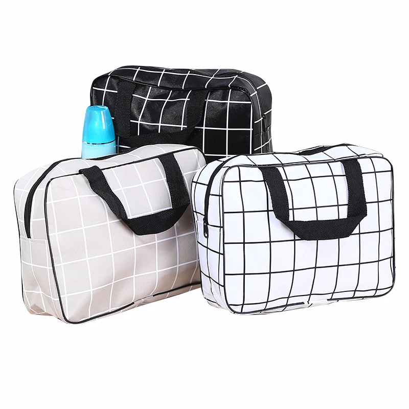 Travel Neceser Bathroom Makeup Bags Women Cosmetic Bag Black White Grey Blue Large Tote Casual Storage Toiletry Wash Bag Handbag