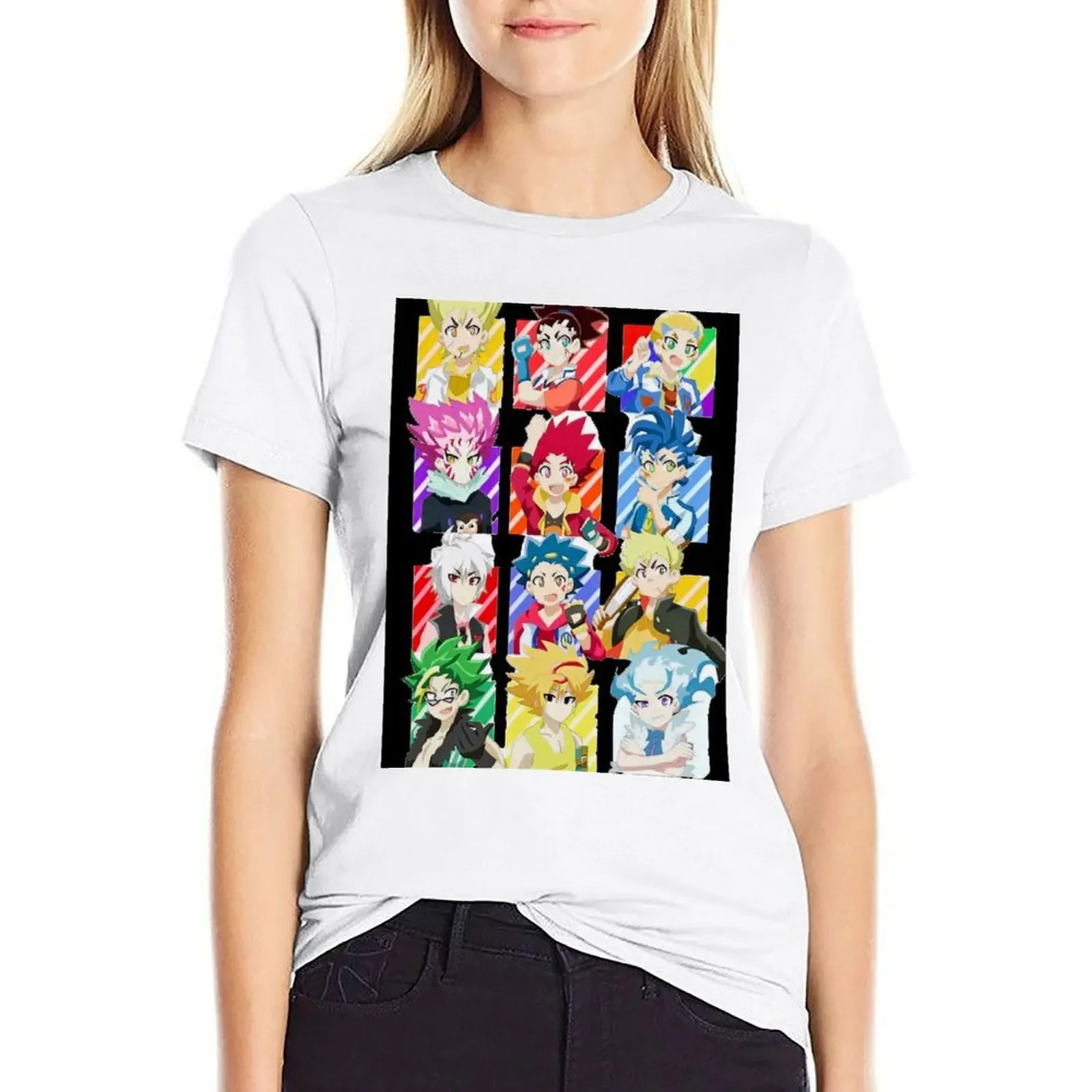 

Beyblade Burst Surge Popular Characters T-shirt summer top summer clothes Women clothing