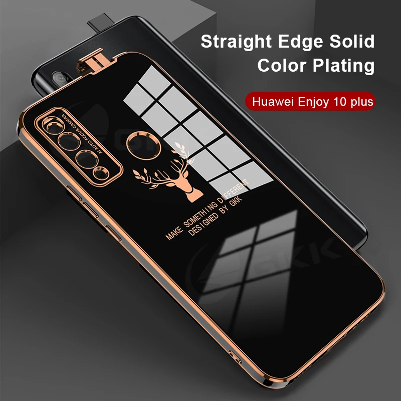 Luxury Plating Square Soft Case For Huawei Honor 9X Global Lifting Lens Protection Cover For Huawei P Smart Z Y9 Prime 2019 Case