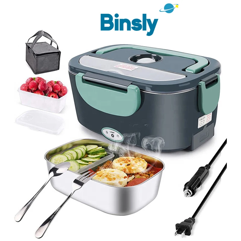 

Многофункциональный электрический ланч-бокс из нержавеющей стали для путешествий, дома, мини-электронный нагревательный ланч-бокс, подогреватель еды, ланч-бокс