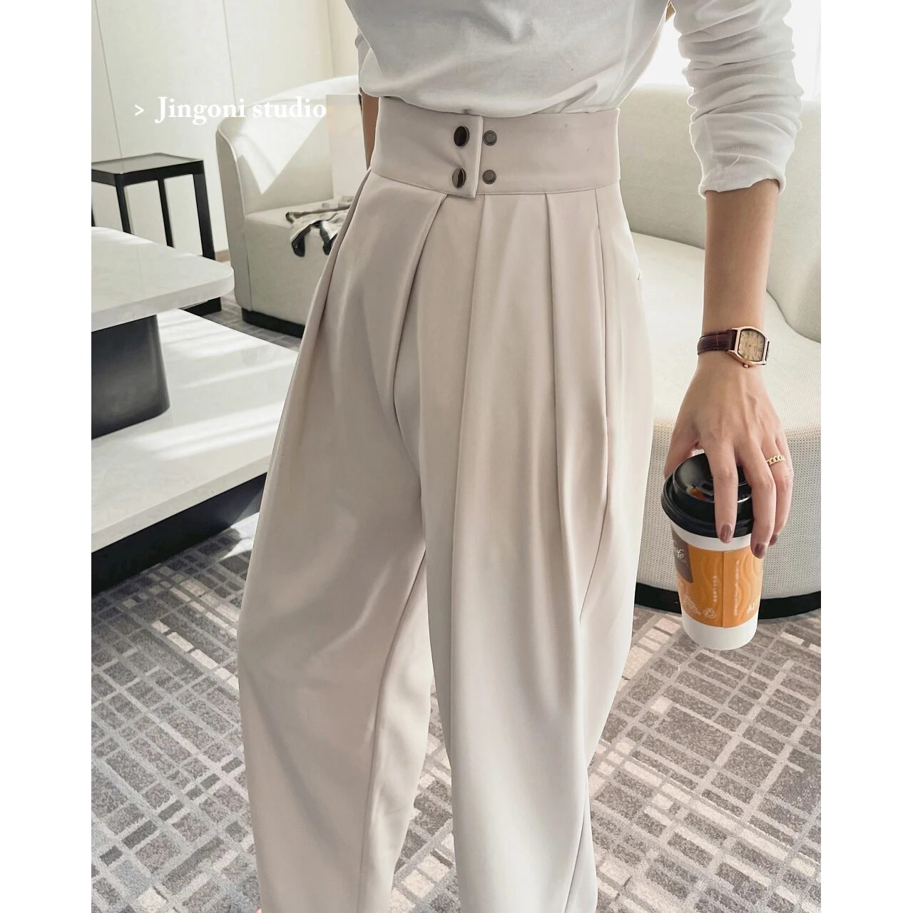 2023 Button Up Woman Clothes Straight Wide Leg Pants New Oem Trousers Casual Cargo Sweatpants Korean Fashion Vintage Streetwear