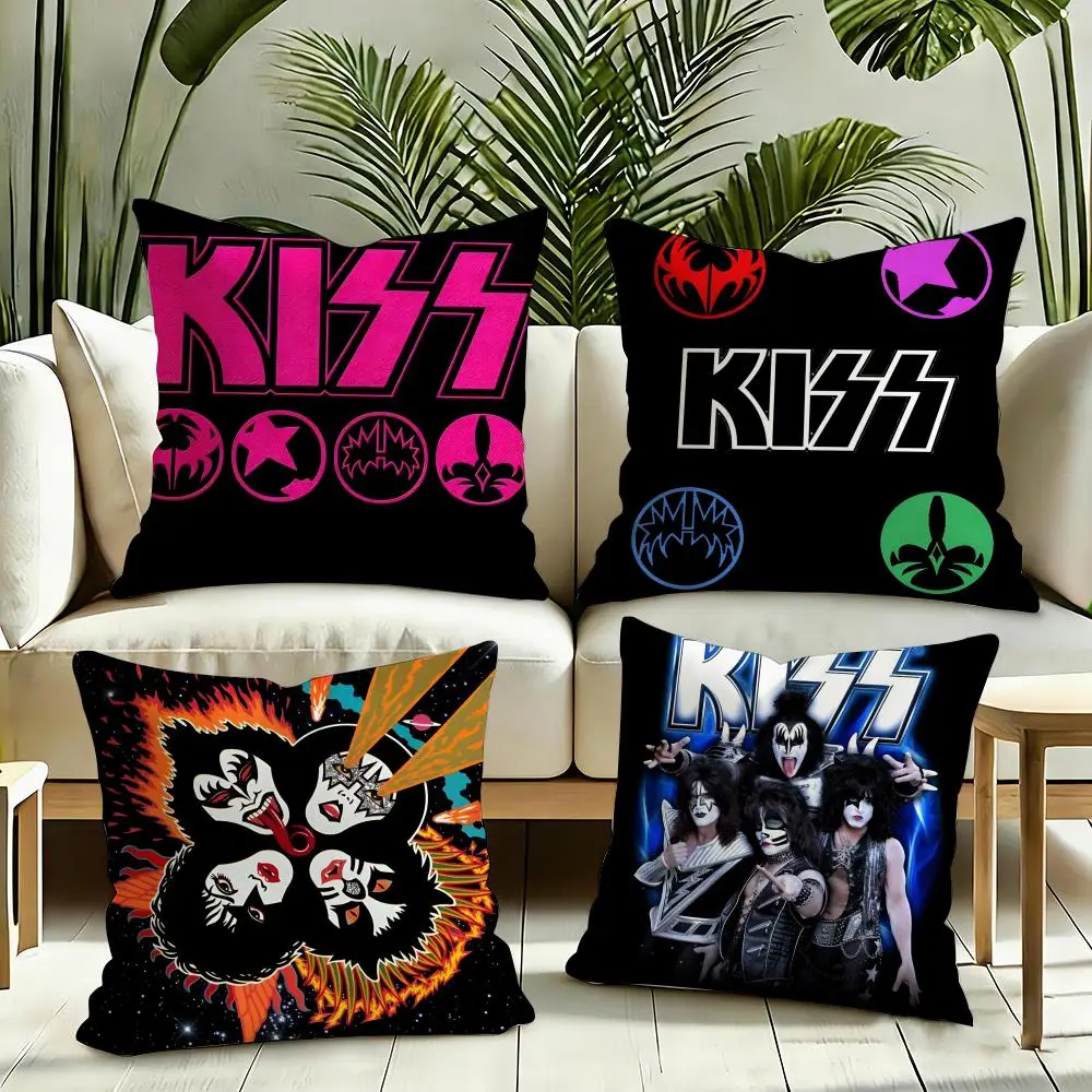 

Чехол для подушки с изображением группы Rock Kiss, двусторонний плюшевый чехол для подушки, мягкий пушистый чехол для подушки, домашний декор для автомобиля, дивана, спальни