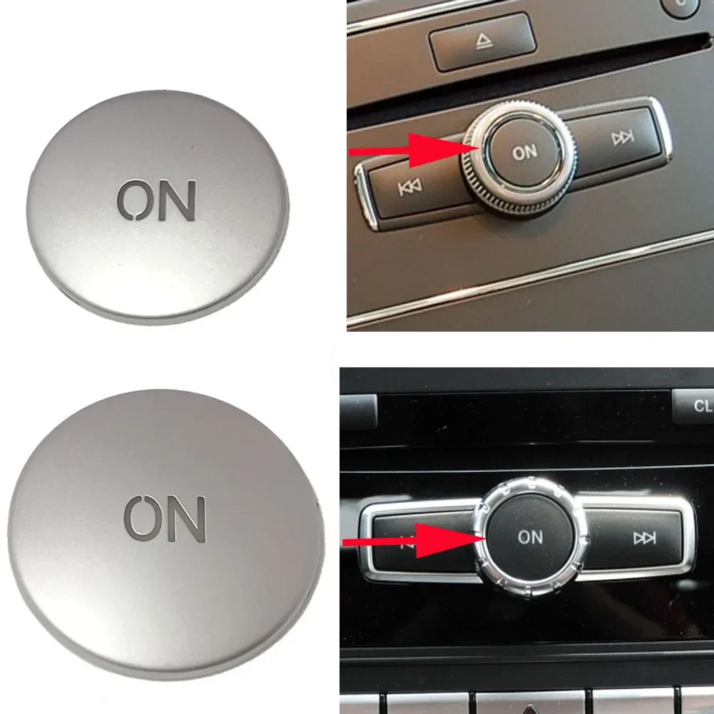 Car Volume ON Buttons Cover Stickers Trim For Mercedes Benz  A B C CLA GLA GLK GLE ML CLS class W204 GLK X204 E class W212 W176