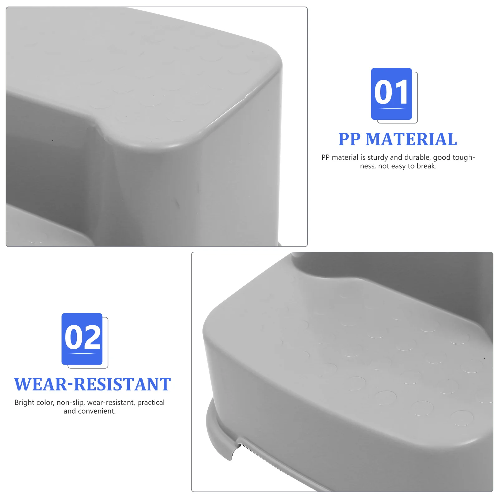 البراز التدريب البراز عدم الانزلاق مسند القدمين مادة البولي بروبيلين جولة السلس لا نتوءات مستقرة الحاملة #6