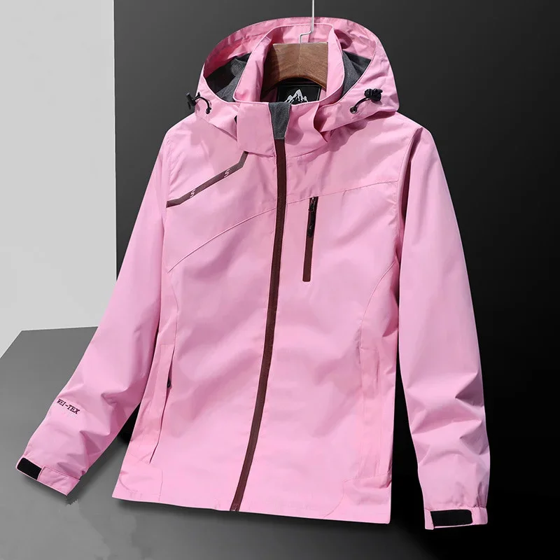 

Outdoor Climbing Hiking Waterproof Jacket Women Spring Autumn Sports Hooded Coat Trekking Mountain Windbreaker Jackets Raincoat