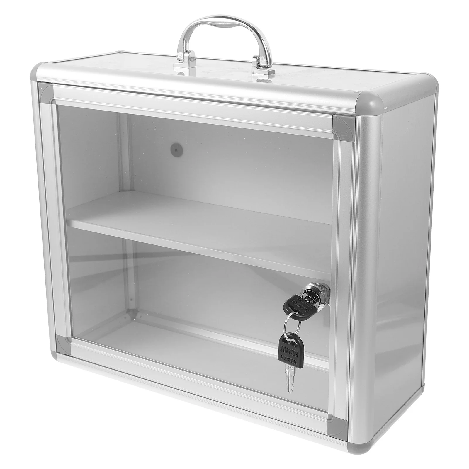 Caja de medicinas portátil de gran capacidad, organizador de primeros auxilios con cerradura montado en la pared, estuche de almacenamiento de emergencia para viaje, botiquín