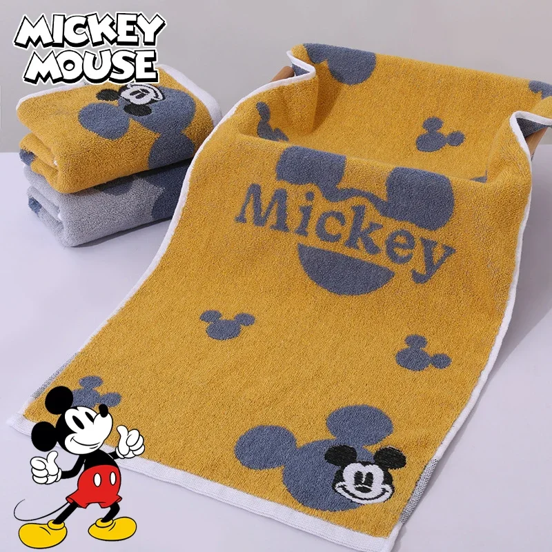 Disney Mickey Mouse Cartoon Face Towel Water Absorption Hair Shower Towels Soft Pure Cotton Towel Bathroom Home Adults Towel