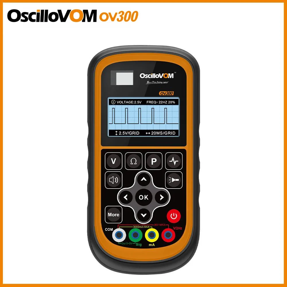 OSCILLOVOM OV300 Versatile Handheld 2 in1 Digital Oscilloscope and Multimeter for Precision Measurement for car and truck repair