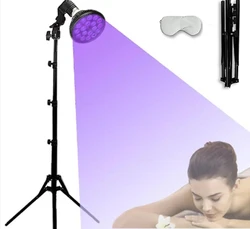 Supporto da pavimento per fisioterapia a infrarossi lontani a LED, lampada di bellezza, terapia Par38, luce blu, viola, 360nm, 395nm, 54W, 360 nm, 850nm