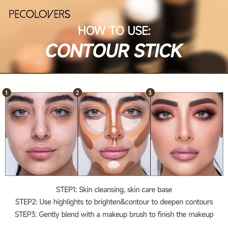 Makeup Face Contouring Bronzer Stick Multifunctional Highlighter Brightening Blusher Rouge Cream Modify Concealer Pen