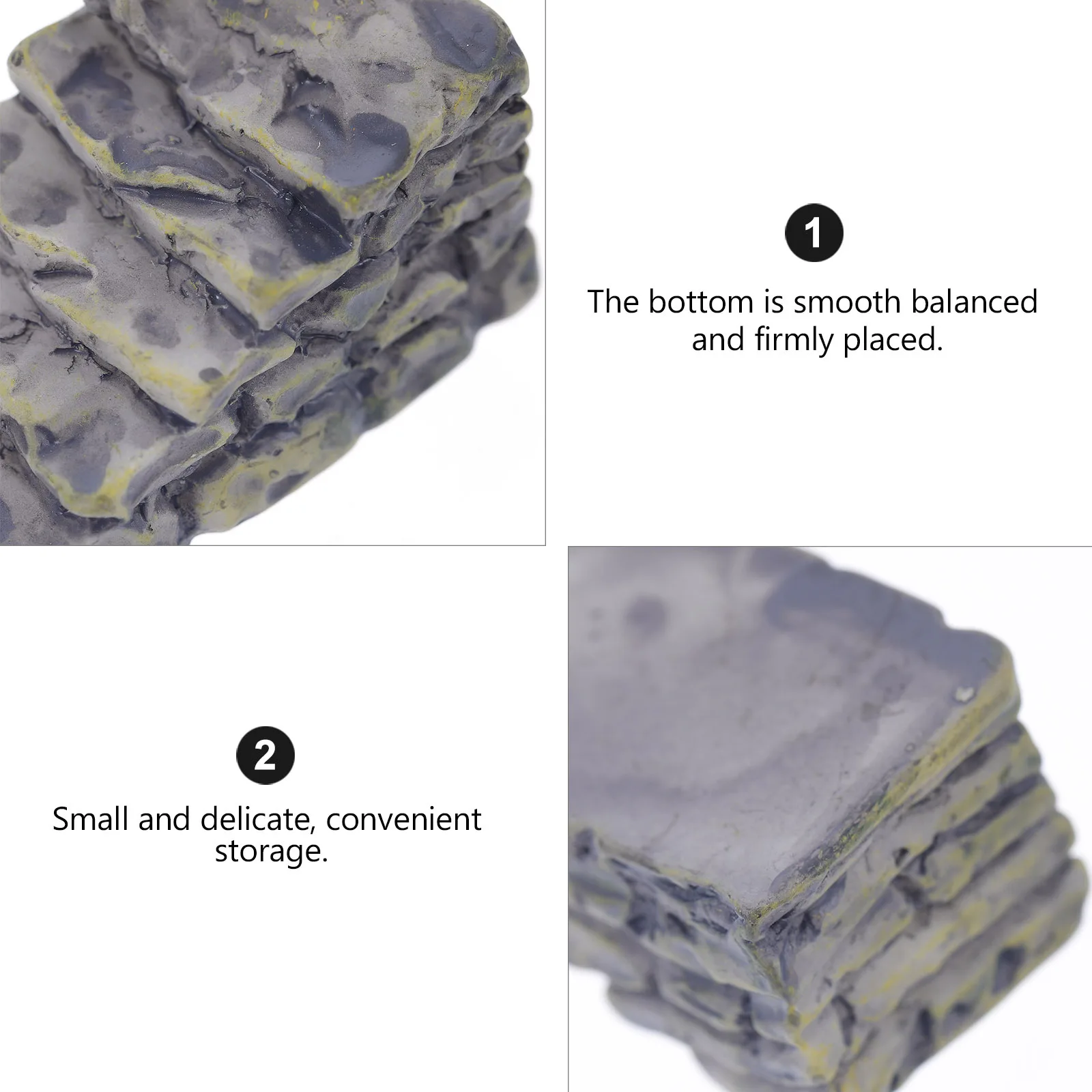 

10Pcs Resin Step Stone Miniature Garden Decor Micro Landscape Ornaments DIY Fairy Accessories Mini Resin Stone