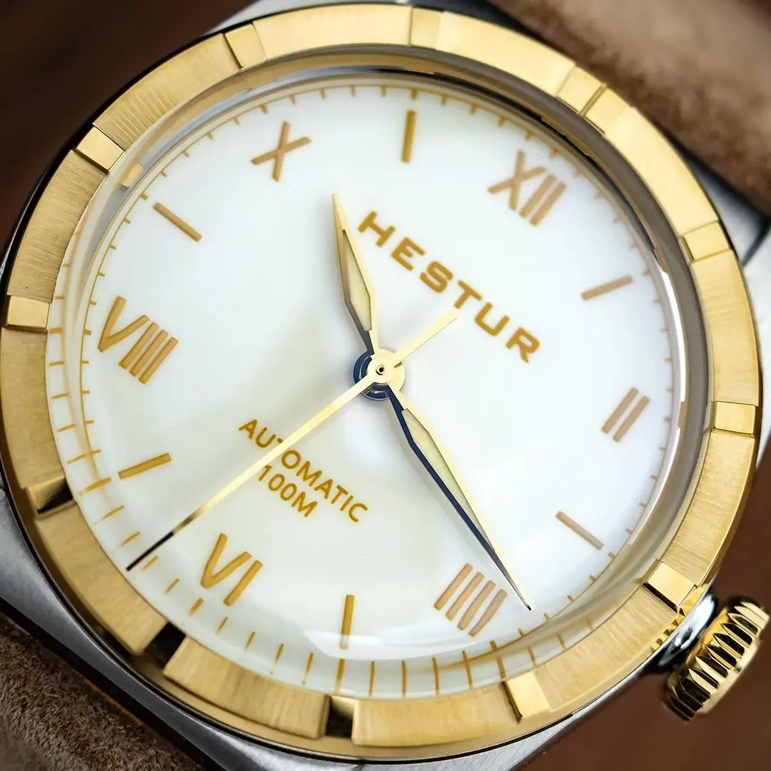 Hestur Crystal Bubble Back Watches PT5000/SW200 36mm Couple Simple Antique Men's Watch Automatic Mechanical Movement Luxury