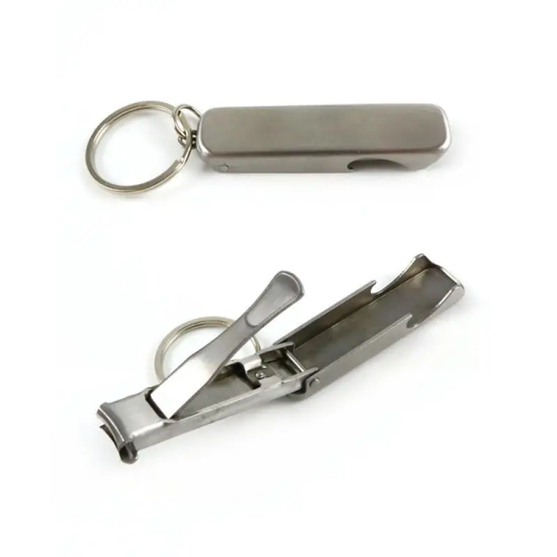 Portable Ultra-Thin Bottle Opener Nail Clipper 2-In-1 Nail Clipper Keychain