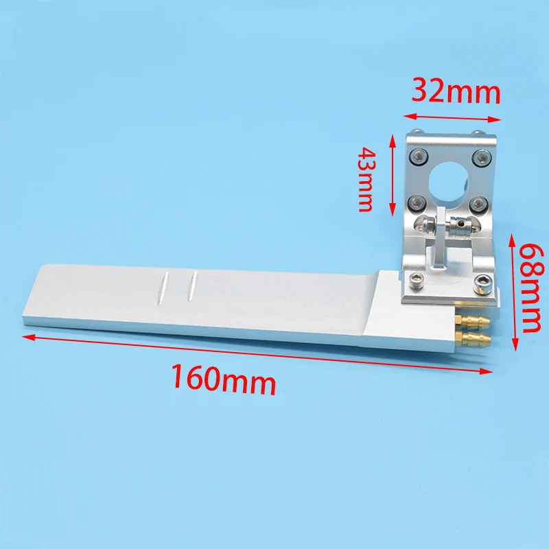 1pc RC Boat High Quality CNC Aluminum Alloy 68 x160mm Rudder with Dual Water Pickup For Rc Boat