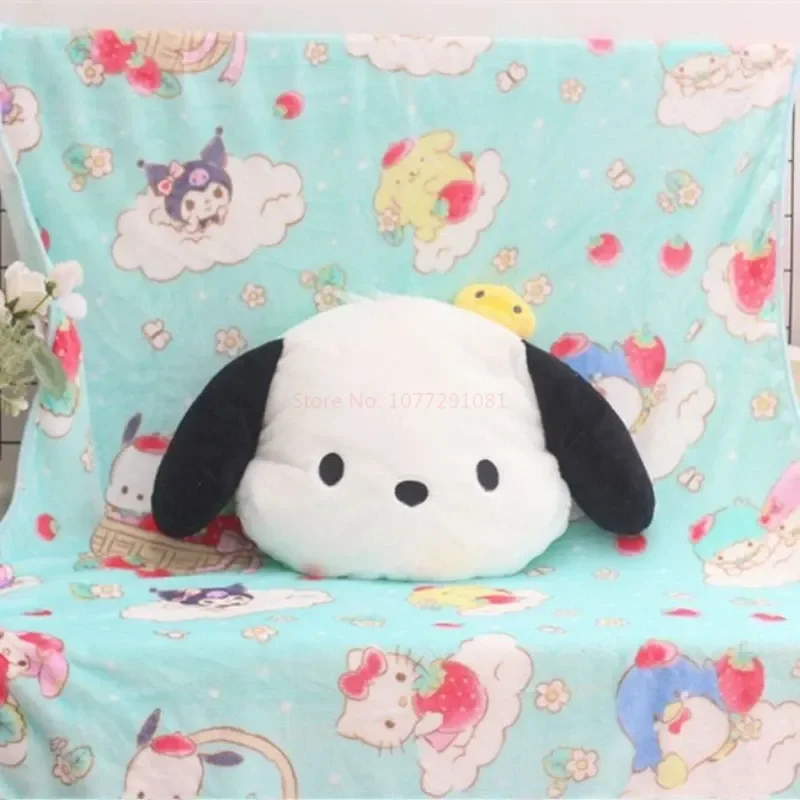 Sanrio-Bluetooth付きぬいぐるみカーペット,枕用の柔らかい毛布,2 in 1