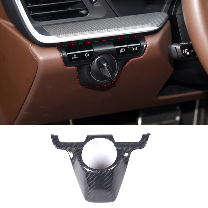 

2019 2020 2021 2022 для Porsche 911, рамка переключателя фар из настоящего углеродного волокна, аксессуары для украшения интерьера автомобиля