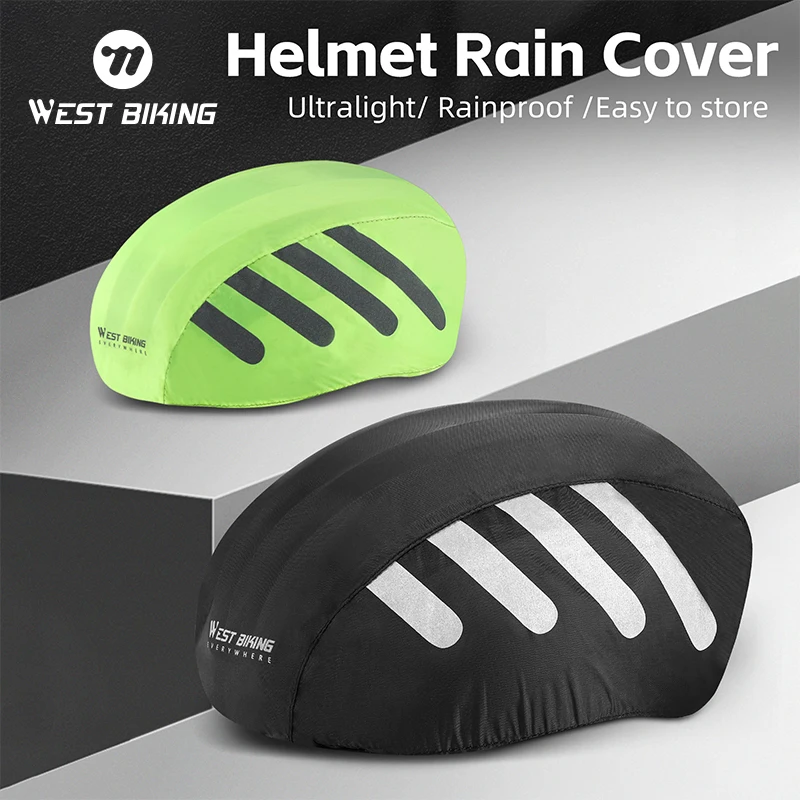 West Biking Fahrrad helm Regenschutz reflektierende Fahrrad helm abdeckung wasserdicht staub dicht MTB Rennrad Helms chutz