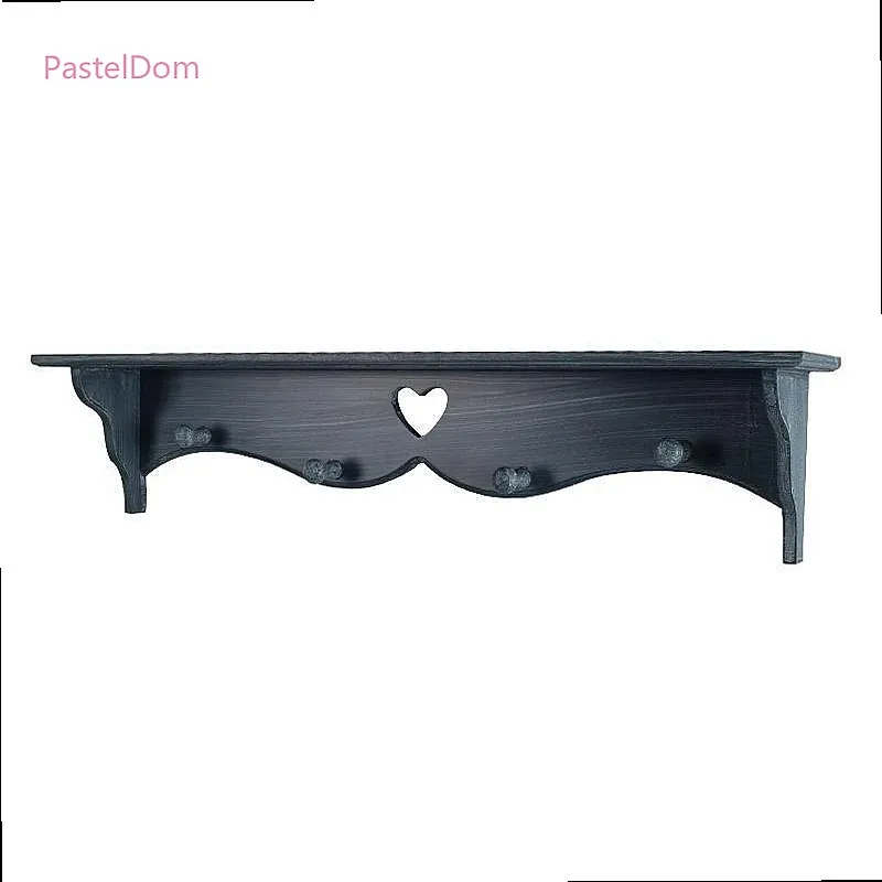 Mediterranean Creative Shelf Coat Hook, European Rustic Wall Mounted Hanger Rack