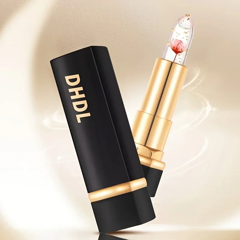 Bálsamo labial que cambia de Color con la temperatura, gelatina de cristal, brillo de flores, lápiz labial duradero, hidratante, maquillaje de labios transparente, cosmético