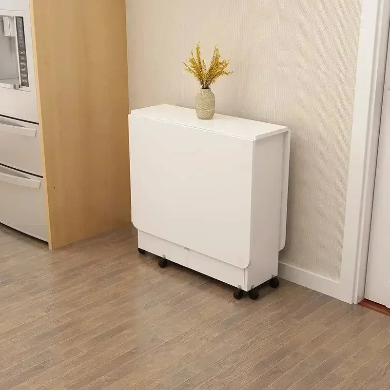 Folding Dining Modern Simplicity Multifunctional Movable Storage Kitchen Home Furniture Living Room Extendable Table