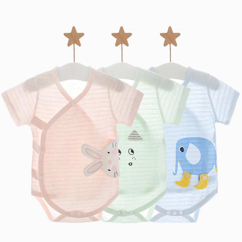 

Summer Baby Rompers & Bodysuits Thin Cotton Short Sleeve Breathable Cartoon Outfit Cute Newborn Toddler Clothes Free Shipping