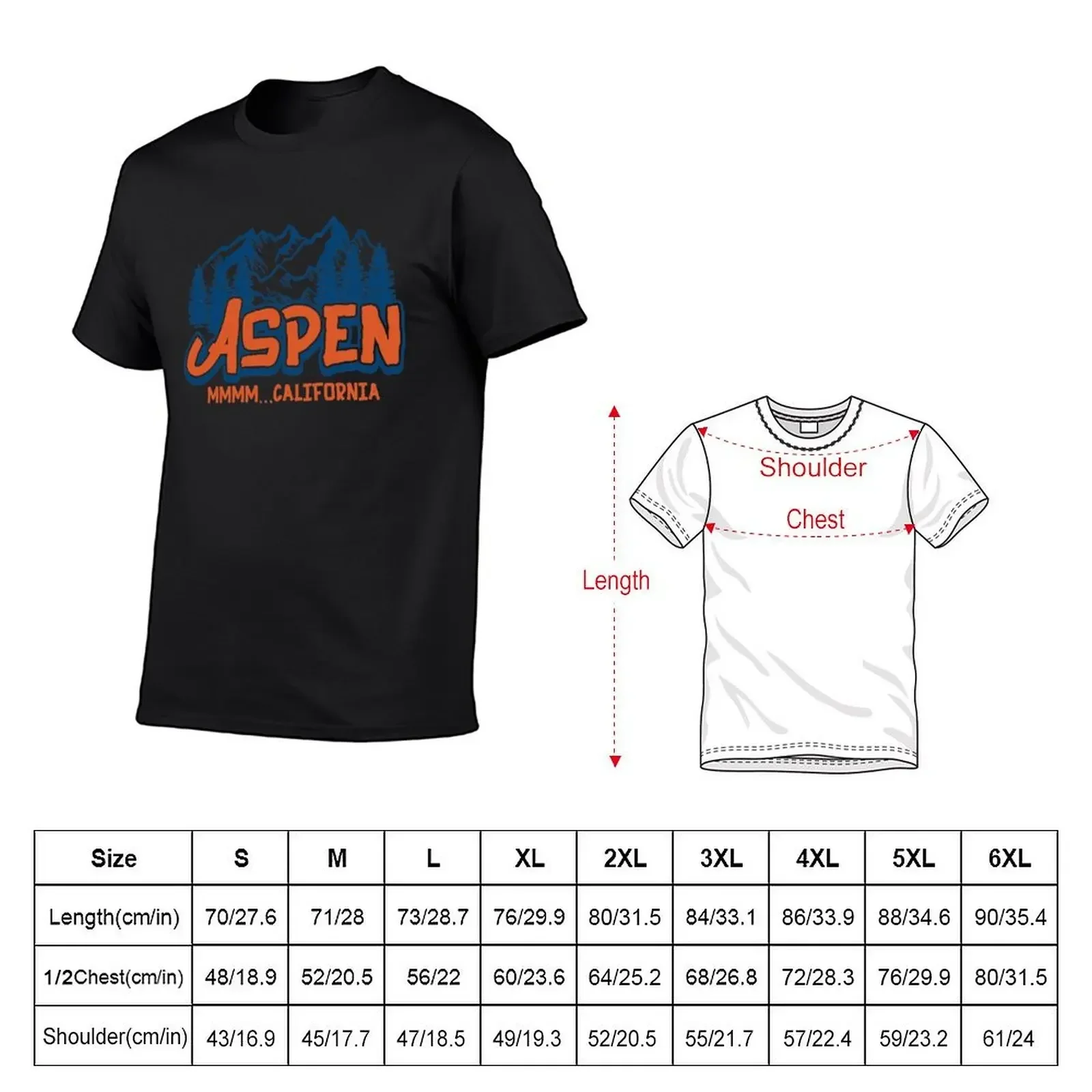 Aspen California T-Shirt basketball graphic tees plus size clothes Men's t shirts