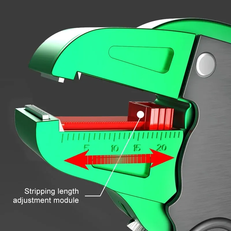 LAOA Automatic Wire Stripper Flatwire Cutter Stripping Plier 0.2 to 4mm Range Length Adjustment For Electrician