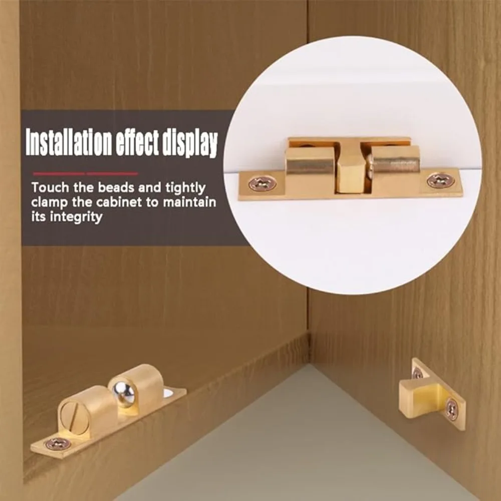 تصادم الباب النحاس النقي الاصطدام حبة قفل مشبك خزانة ملحقات الباب التبديل غير المغناطيسي إغلاق قفل مشبك