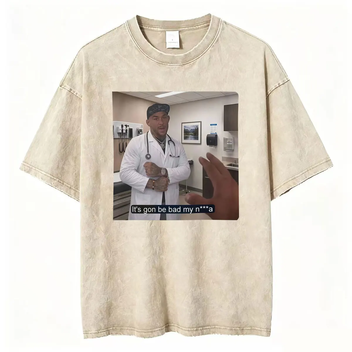 Vintage Washed Dr. Diamond Parody T Shirt Funny Dustin Poirier Meme T Shirts Men Women Fashion Casual Loose Short Sleeve T-shirt