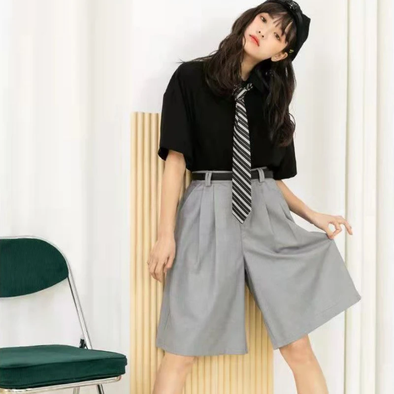 S-5XL Chemises Femmes Solide All-match Vintage Étudiants Style Japonais Mode D'été Ulzzang Classique Chic Tempérament Casual Basique