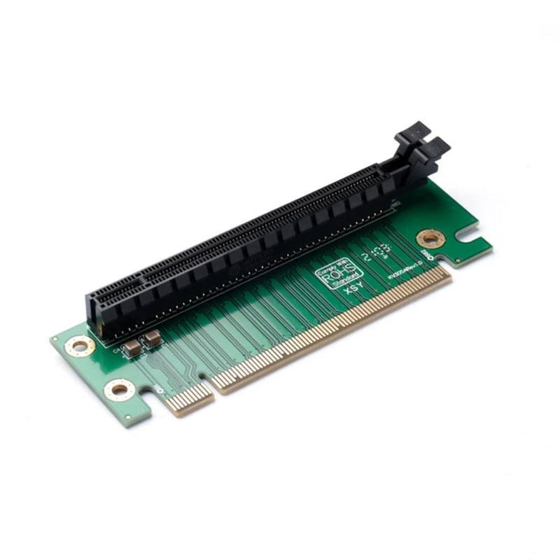 PCIe x16 Male to Female Extension Risers, Optimizes GPU Positioning with 90 Degree Turn Orientation Efficient Space Use