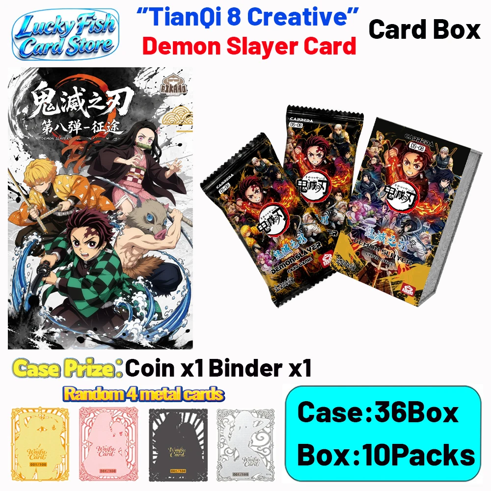 Wholesale 2026 New Aikaho Vol.8 Creative Studio English Version Demon Slayer Anime Collection Card Mistery Box Board Game Toy