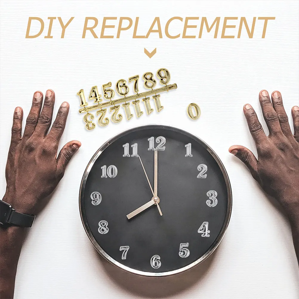 

3 set Accessories 2cm Silver Gold Black Numbers DIY Clock Replacement Number Wall Clock Kit Plastic Parts Home Decor
