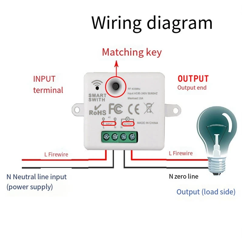 433Mhz Smart Wireless Switch RF Self-Powered Push Button Wall Panels Remote Controller Light Switch Wall Switch