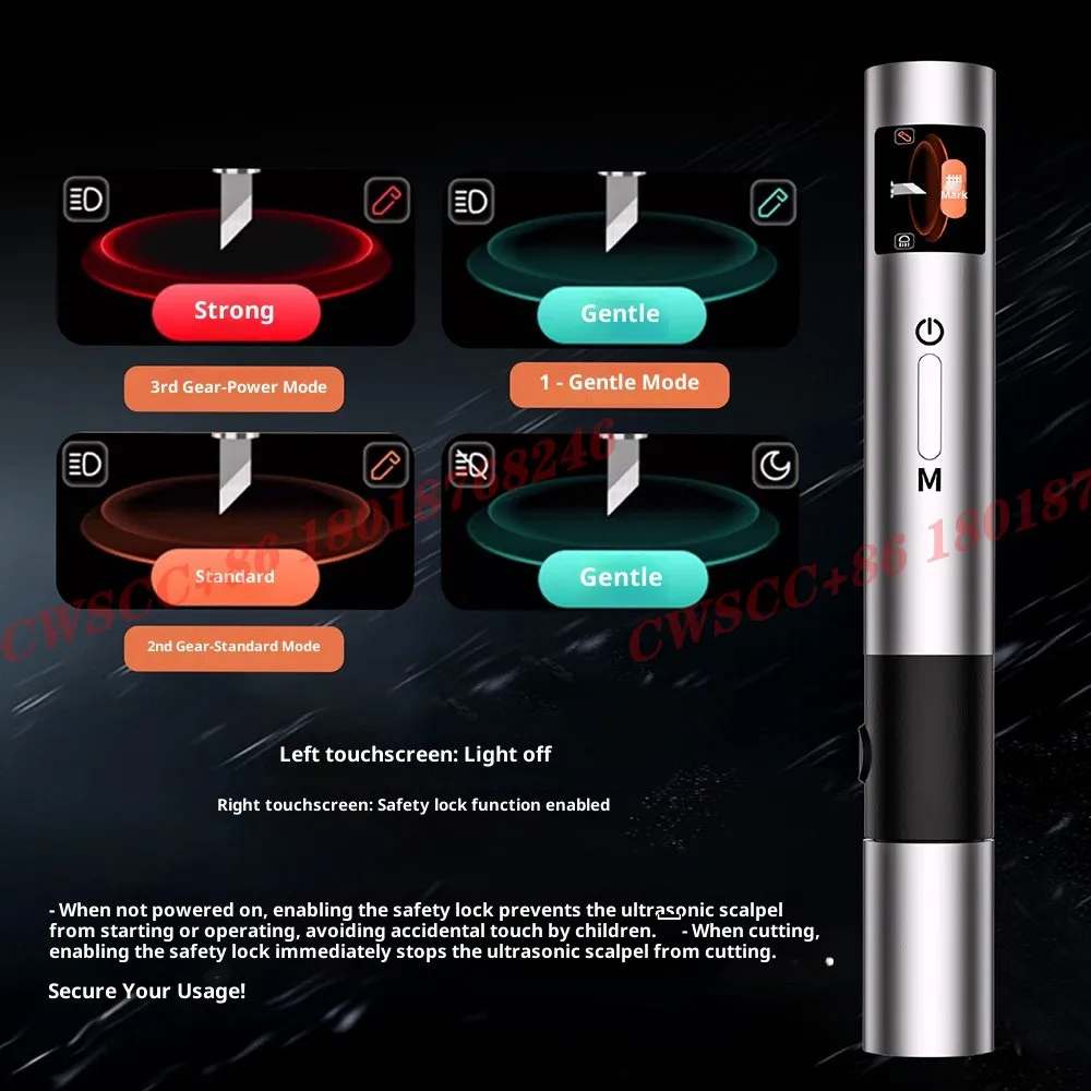 40KHz Ultrasonic Cutter FS-F1 Portable Handheld Power Tool for Plastic Nozzle, Resin and Carbon Fiber Cutting and Hand Engraving